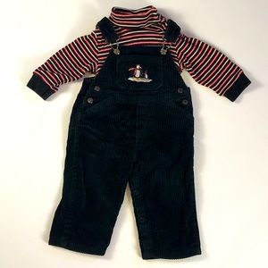 Toddler Boys corduroy overall set